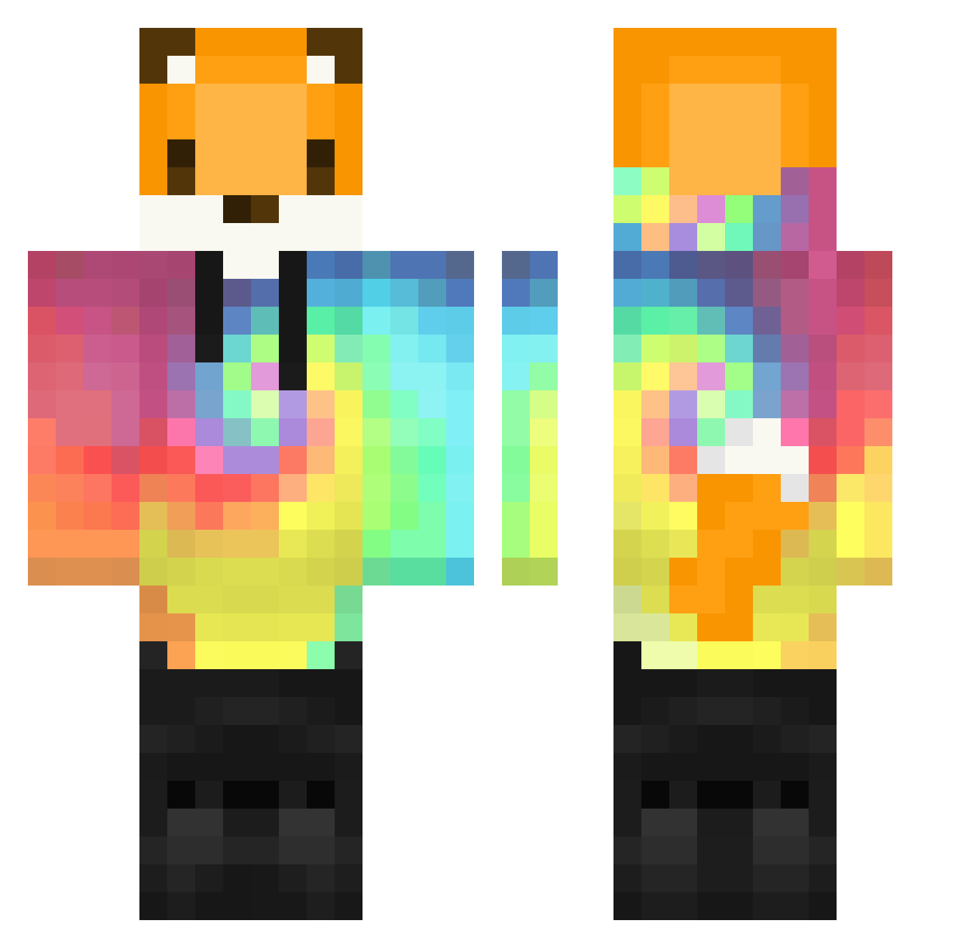 yanllowen3517 Minecraft skin, front and back view