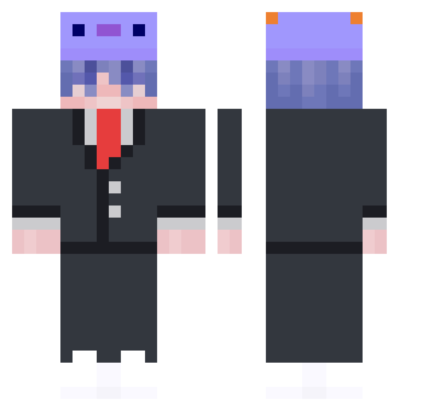 tundasnek Minecraft skin, front and back view