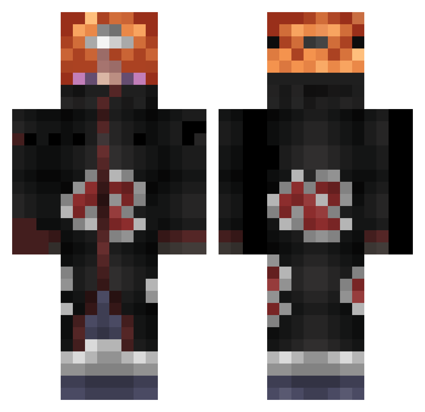 JakehasPain Minecraft skin, front and back view