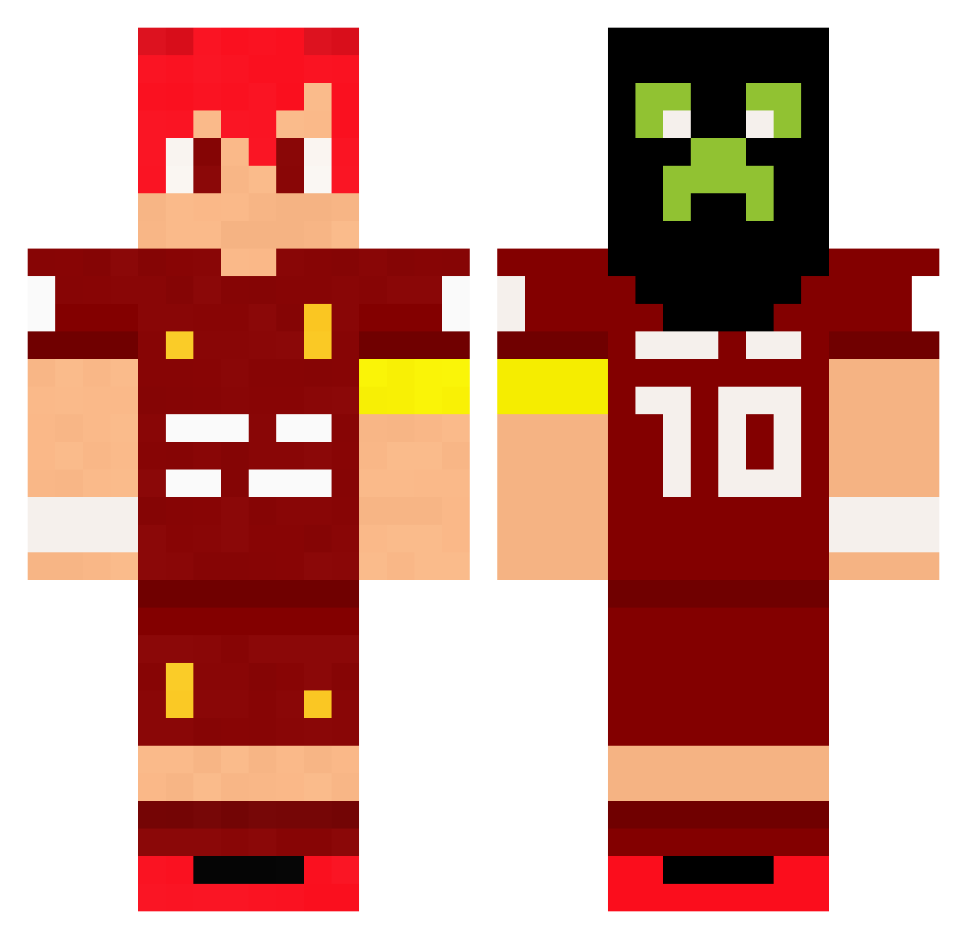 StampHouse Minecraft skin, front and back view