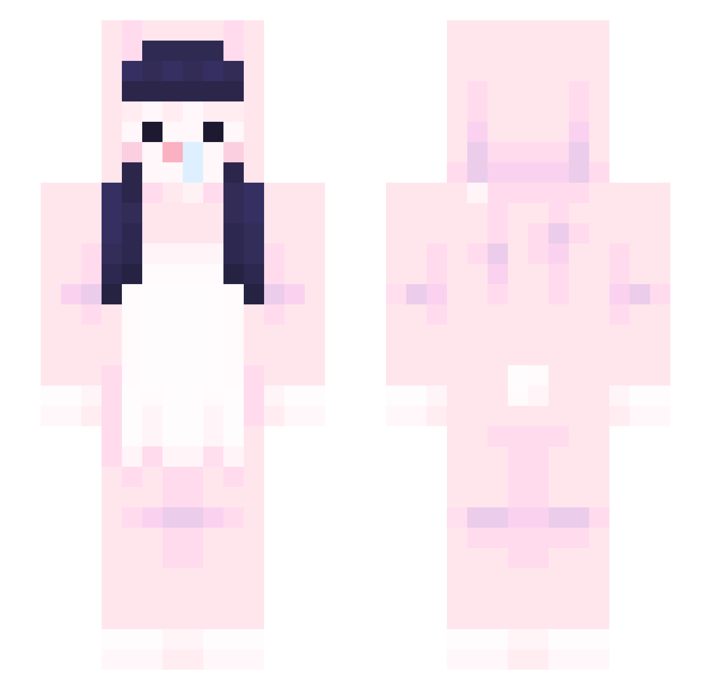 namyuri Minecraft skin, front and back view