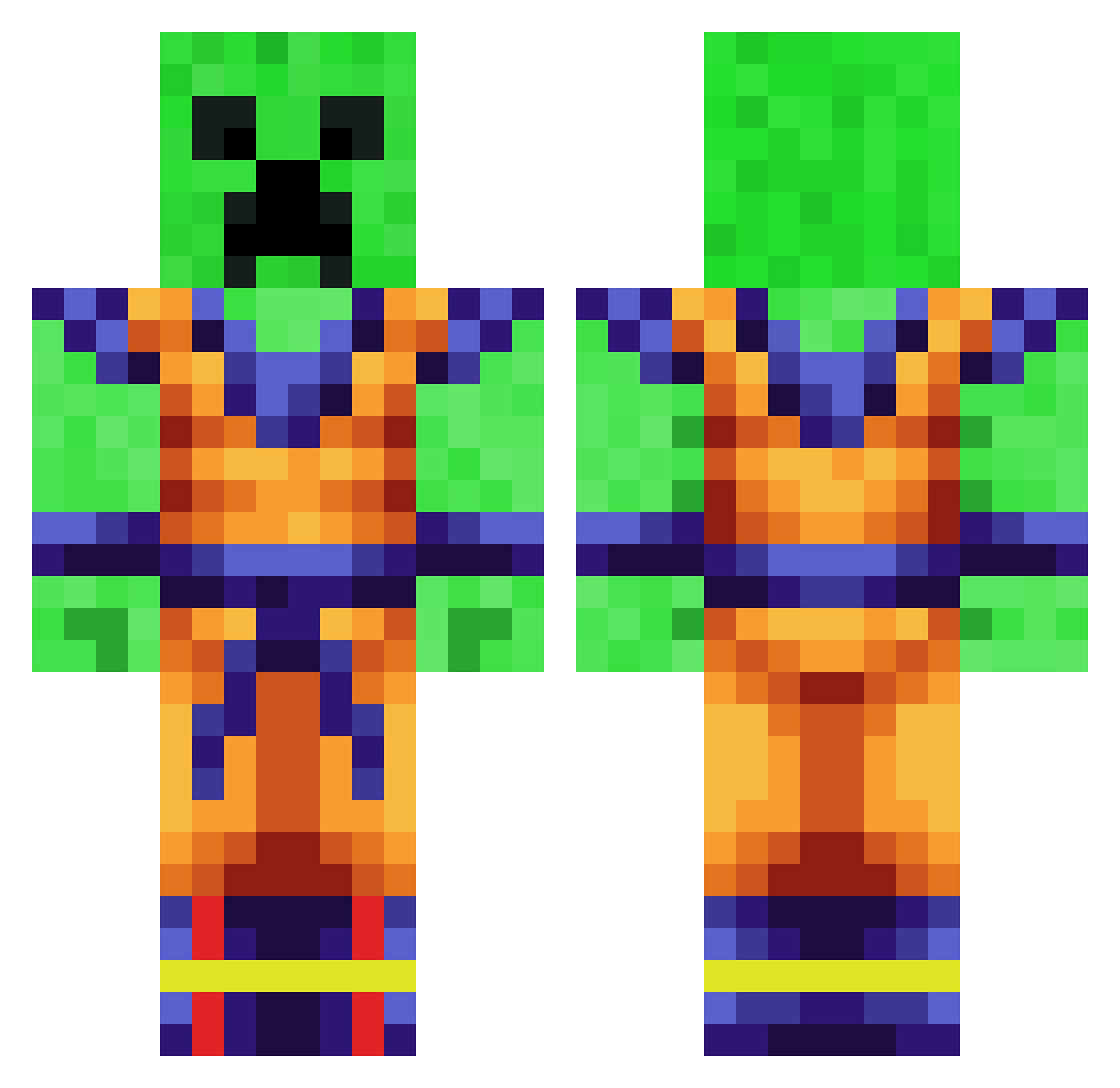 Garshmecky Minecraft skin, front and back view