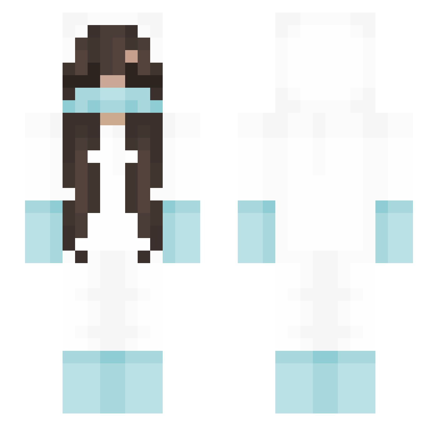 SANEBOI Minecraft skin, front and back view