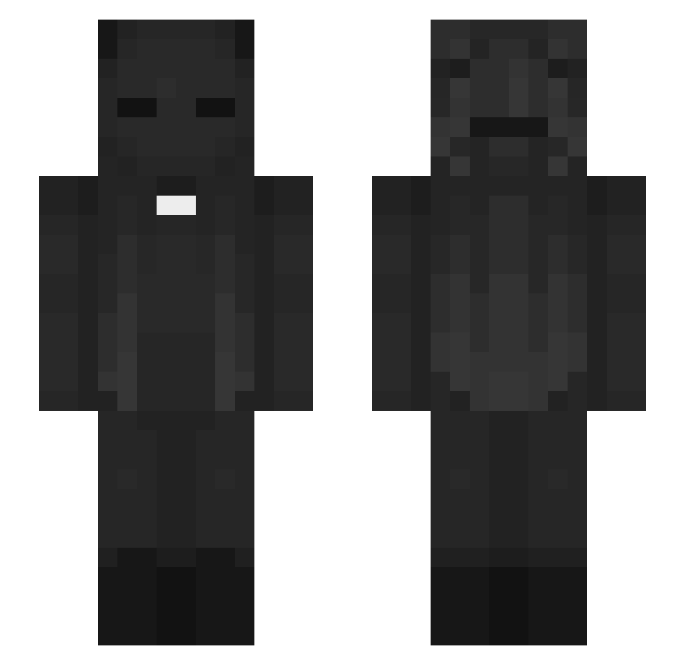 Rttem Minecraft skin, front and back view