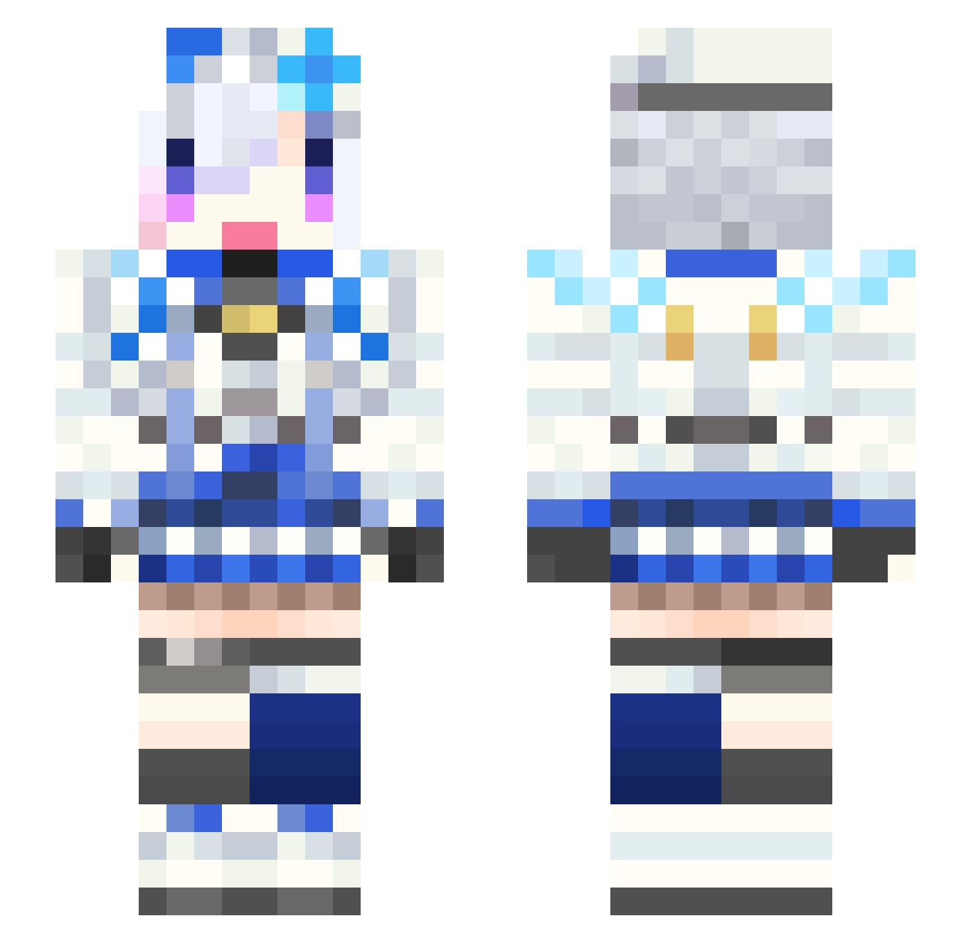 Kanataso0711 Minecraft skin, front and back view