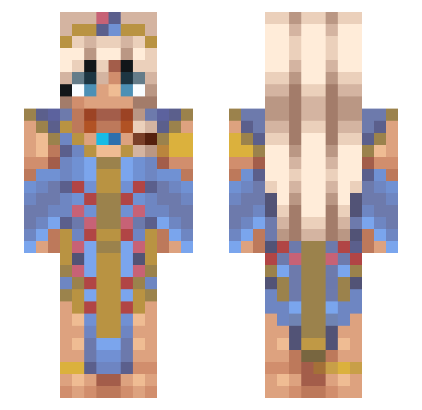 Feixiao_APM Minecraft skin, front and back view