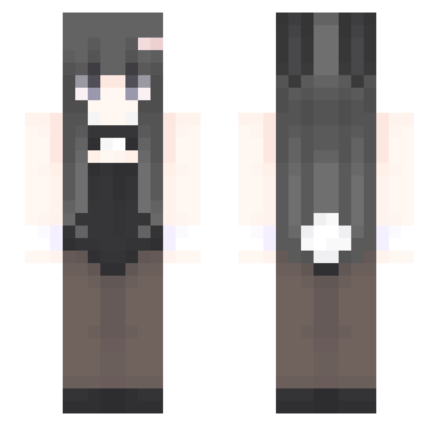 TuliDaLemon Minecraft skin, front and back view