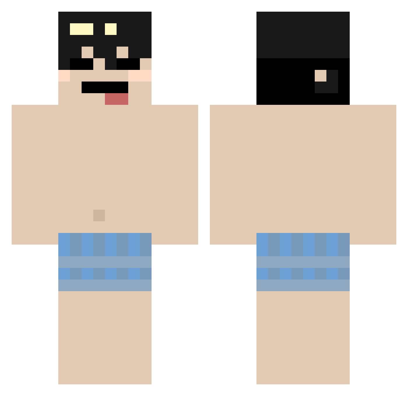 Ameu__ Minecraft skin, front and back view