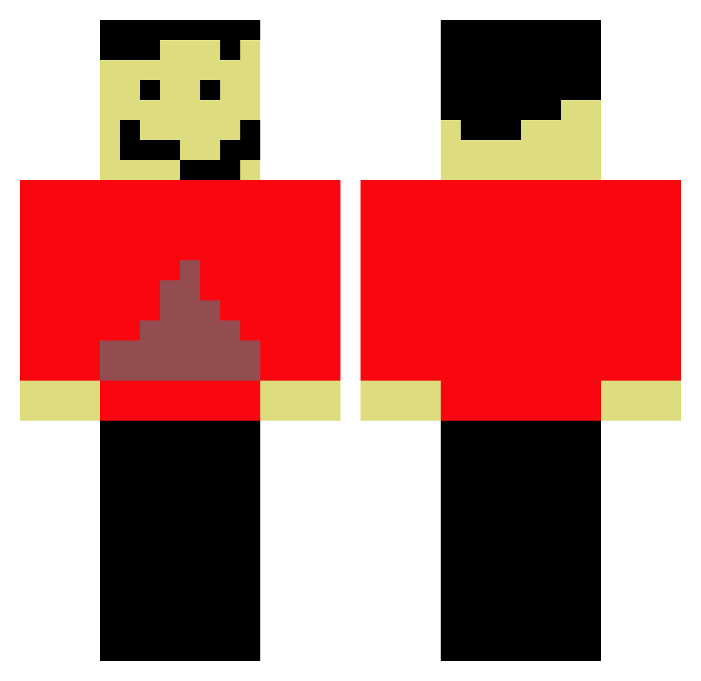 TyreseShawn Minecraft skin, front and back view
