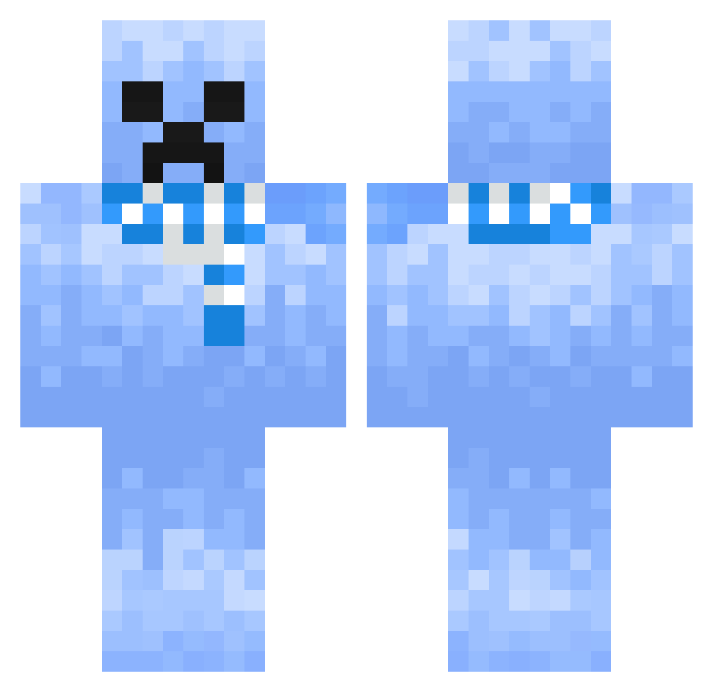 angelopp Minecraft skin, front and back view