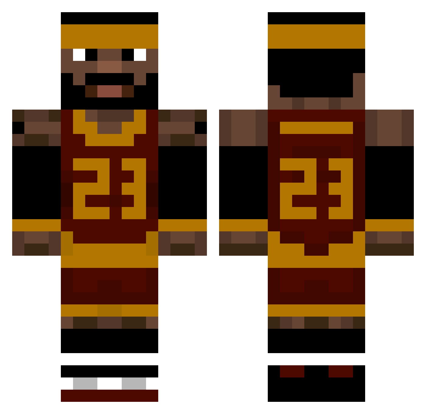 Charlie_Karam Minecraft skin, front and back view