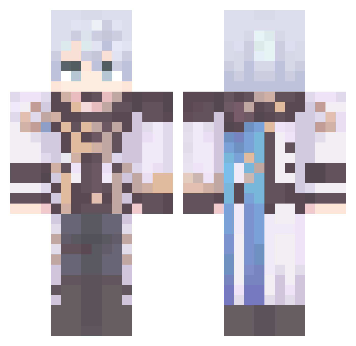 _Saiber_ Minecraft skin, front and back view