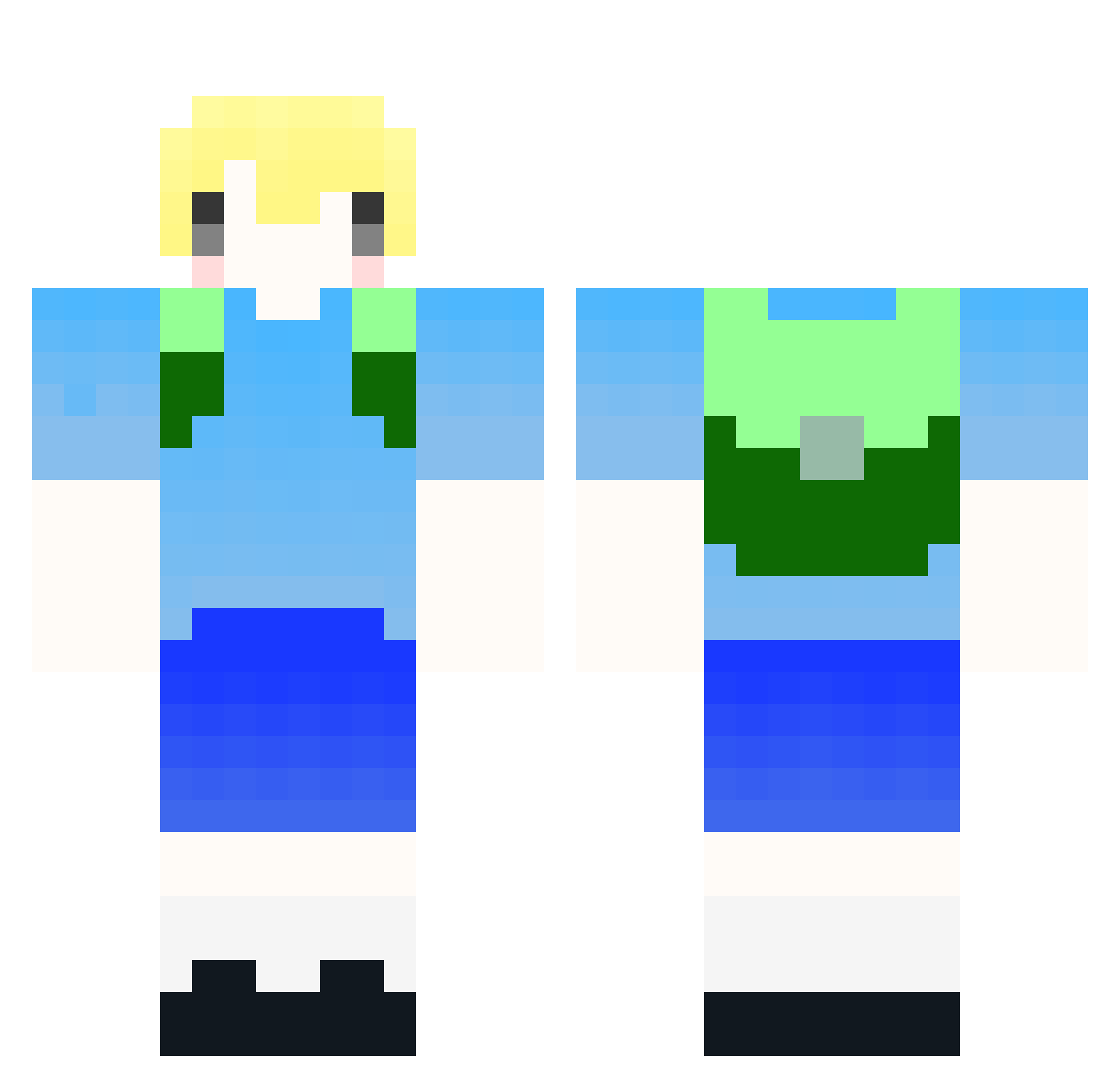 iamcflurry Minecraft skin, front and back view