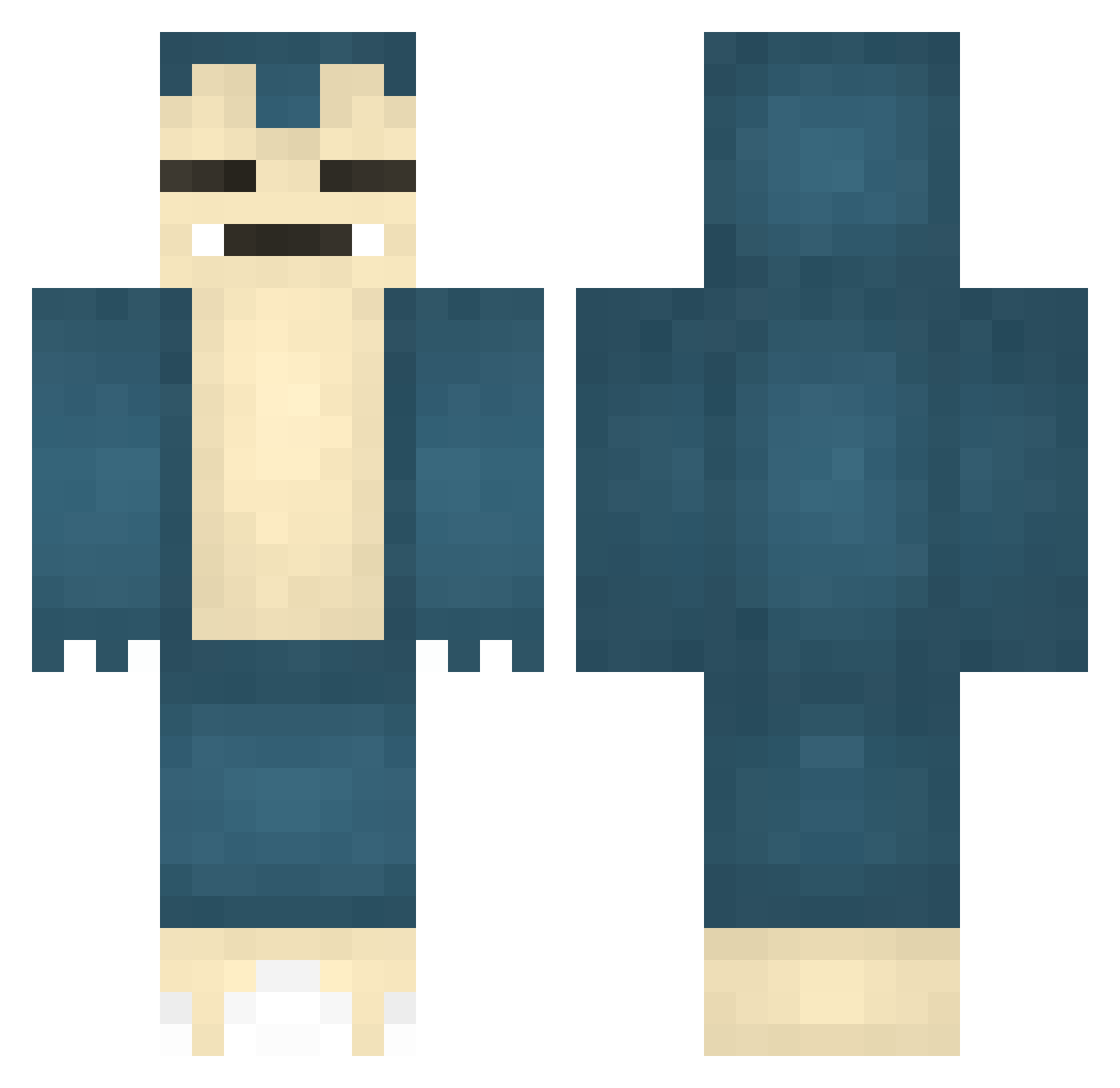 Gorgolothy Minecraft skin, front and back view