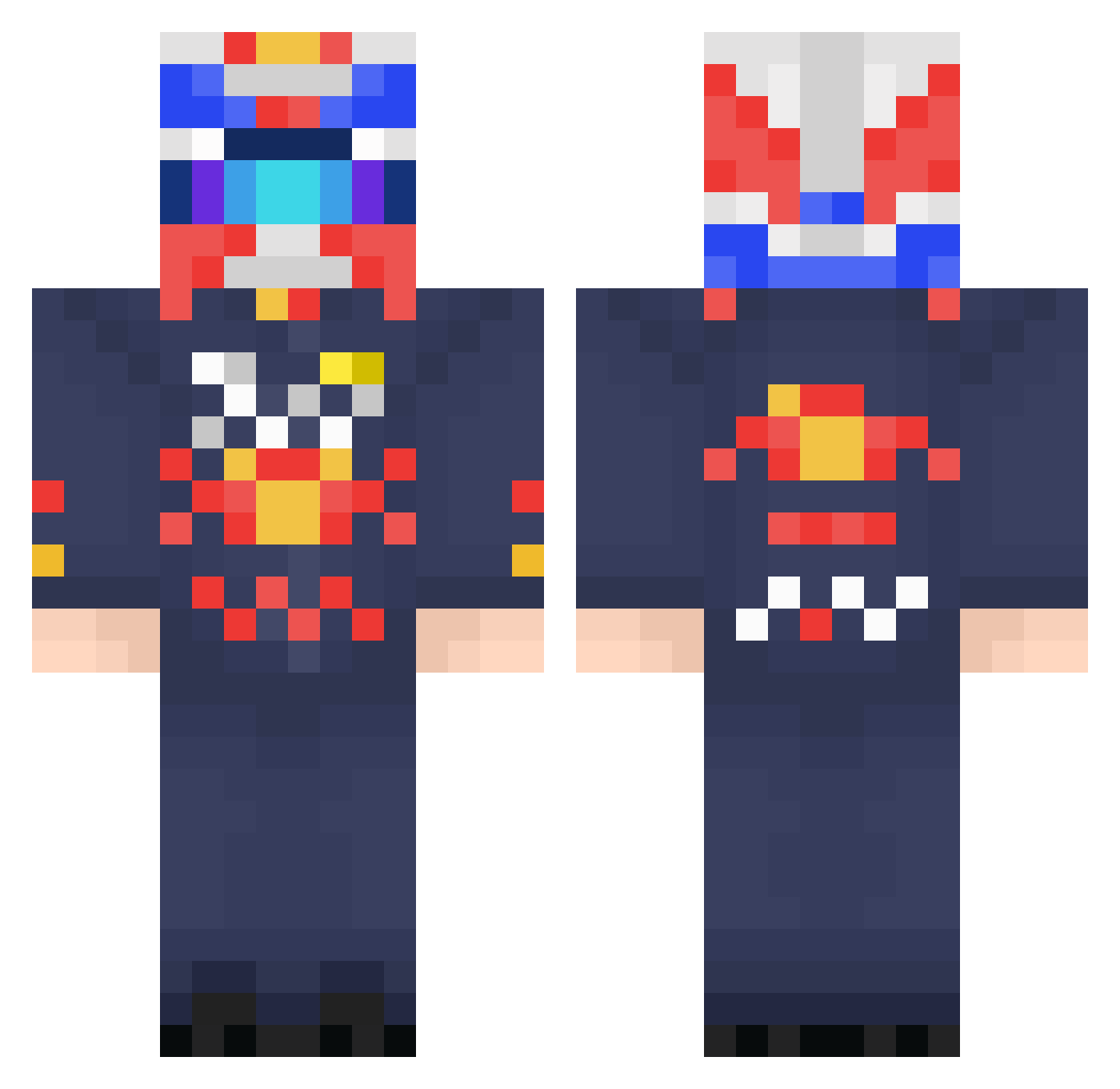 SemperParadus Minecraft skin, front and back view