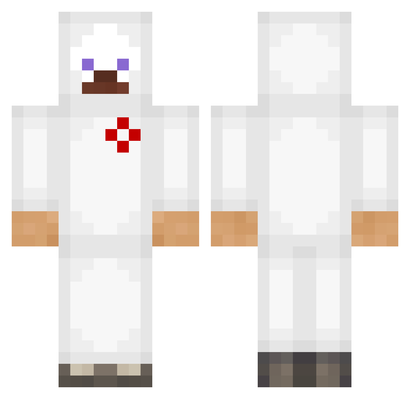 Holsters Minecraft skin, front and back view