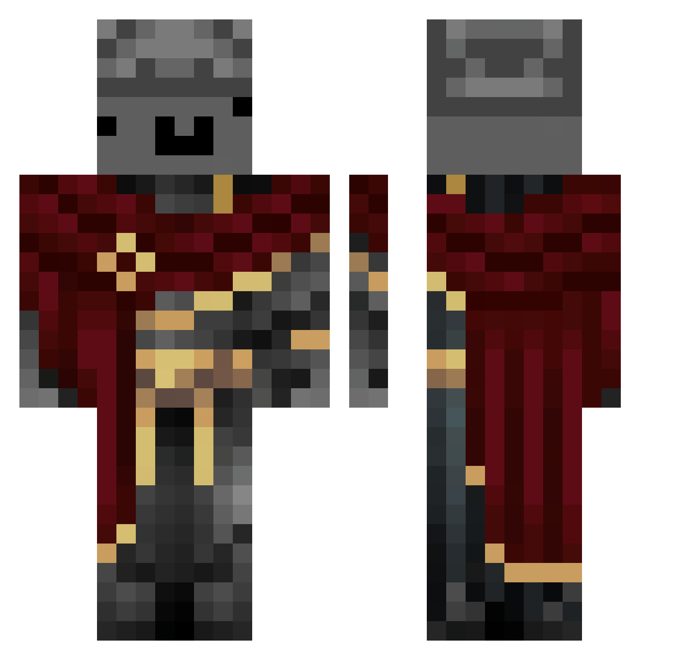 Vgczin Minecraft skin, front and back view