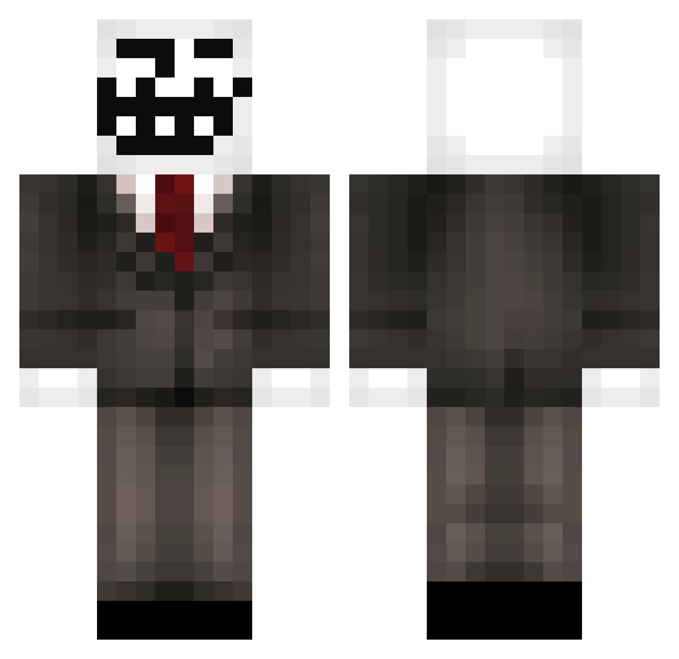 SkunkMK Minecraft skin, front and back view