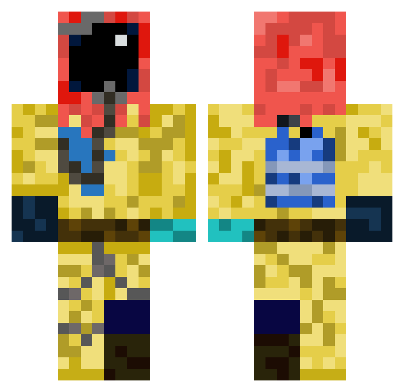 julia22 Minecraft skin, front and back view