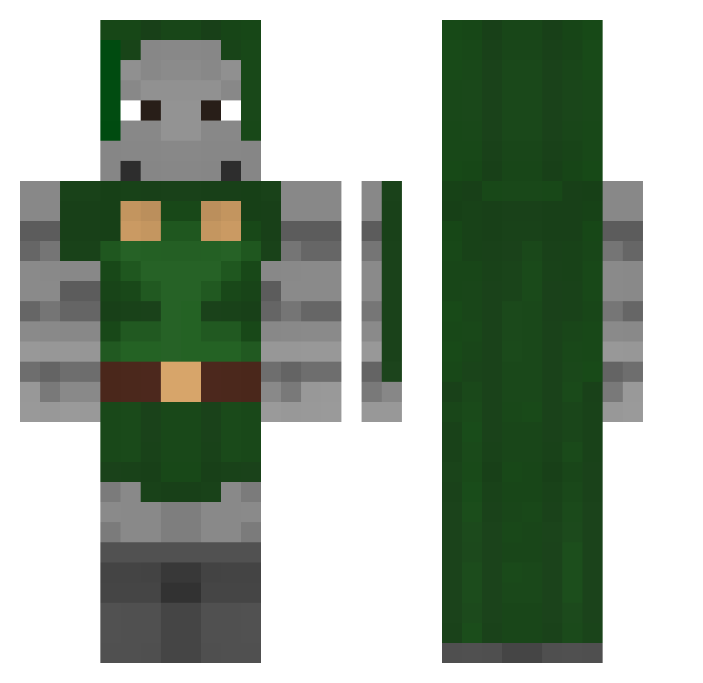 GoshDarnForeign Minecraft skin, front and back view