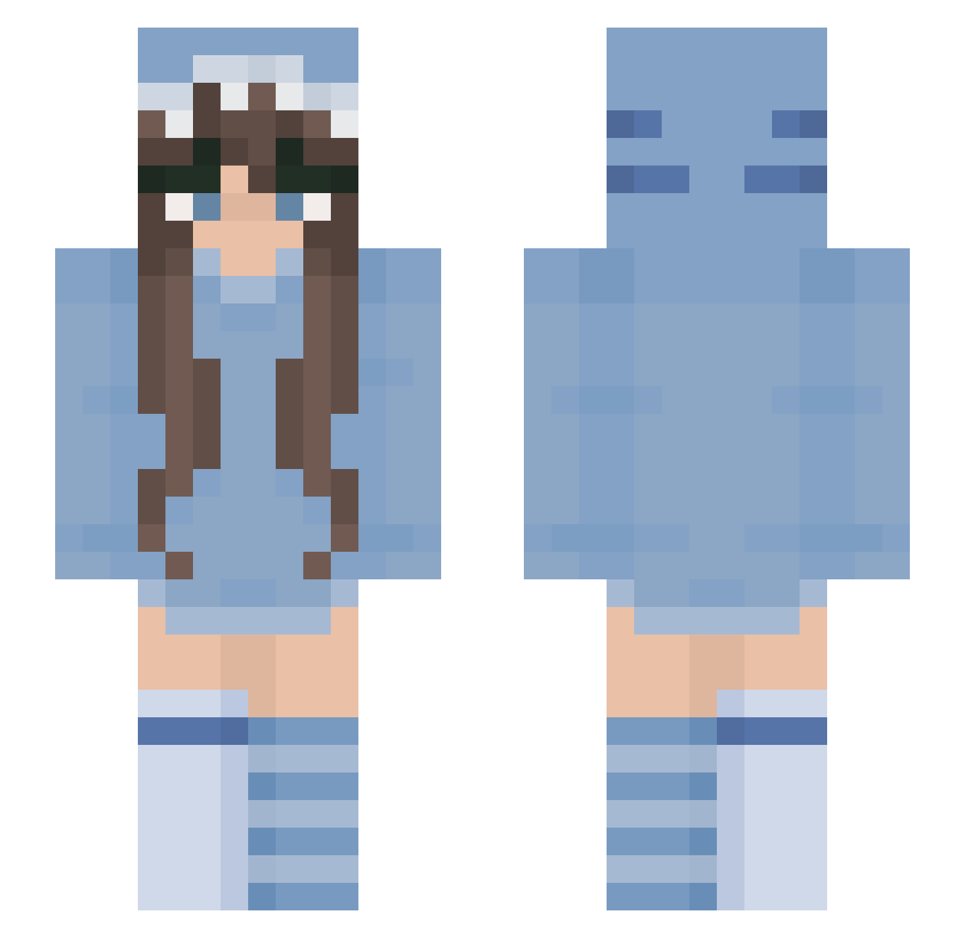 viksiii Minecraft skin, front and back view