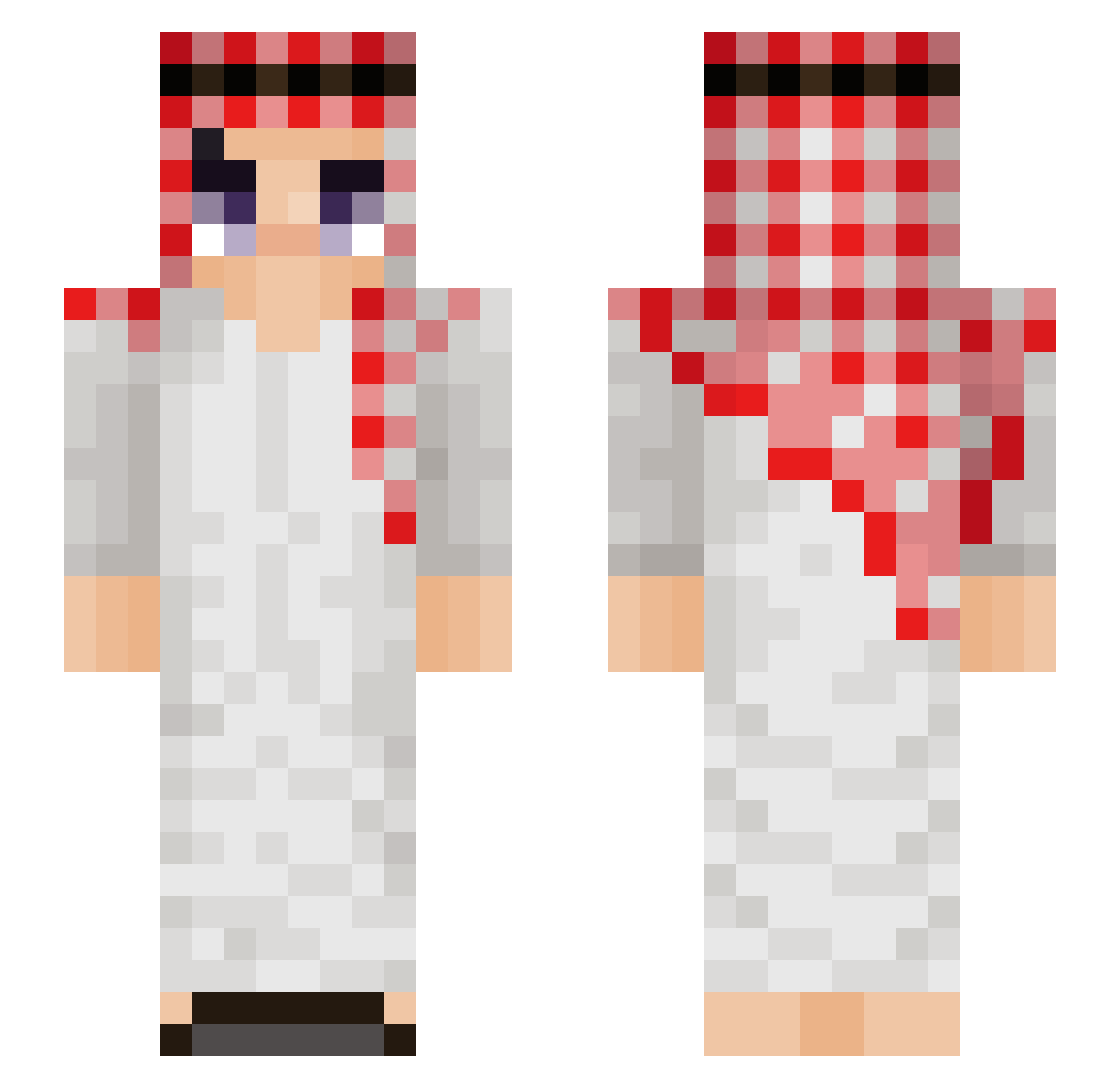 Krajesiowski Minecraft skin, front and back view