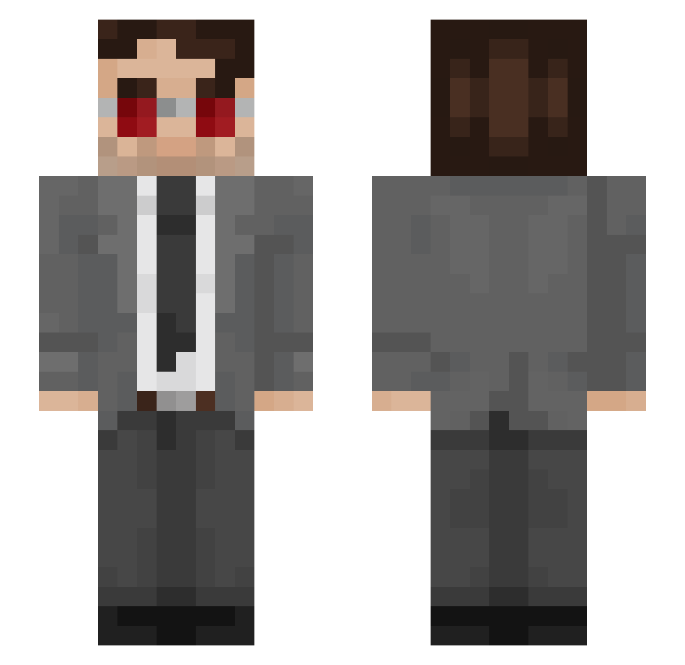 Mrcrawlyo Minecraft skin, front and back view