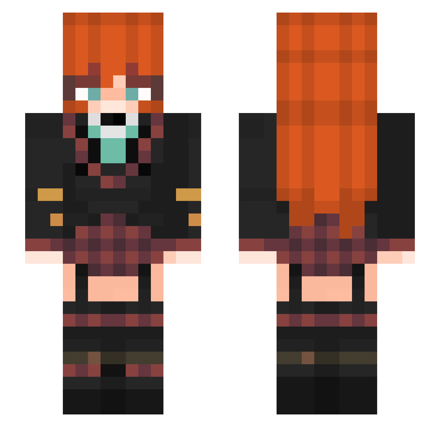 prof_c Minecraft skin, front and back view