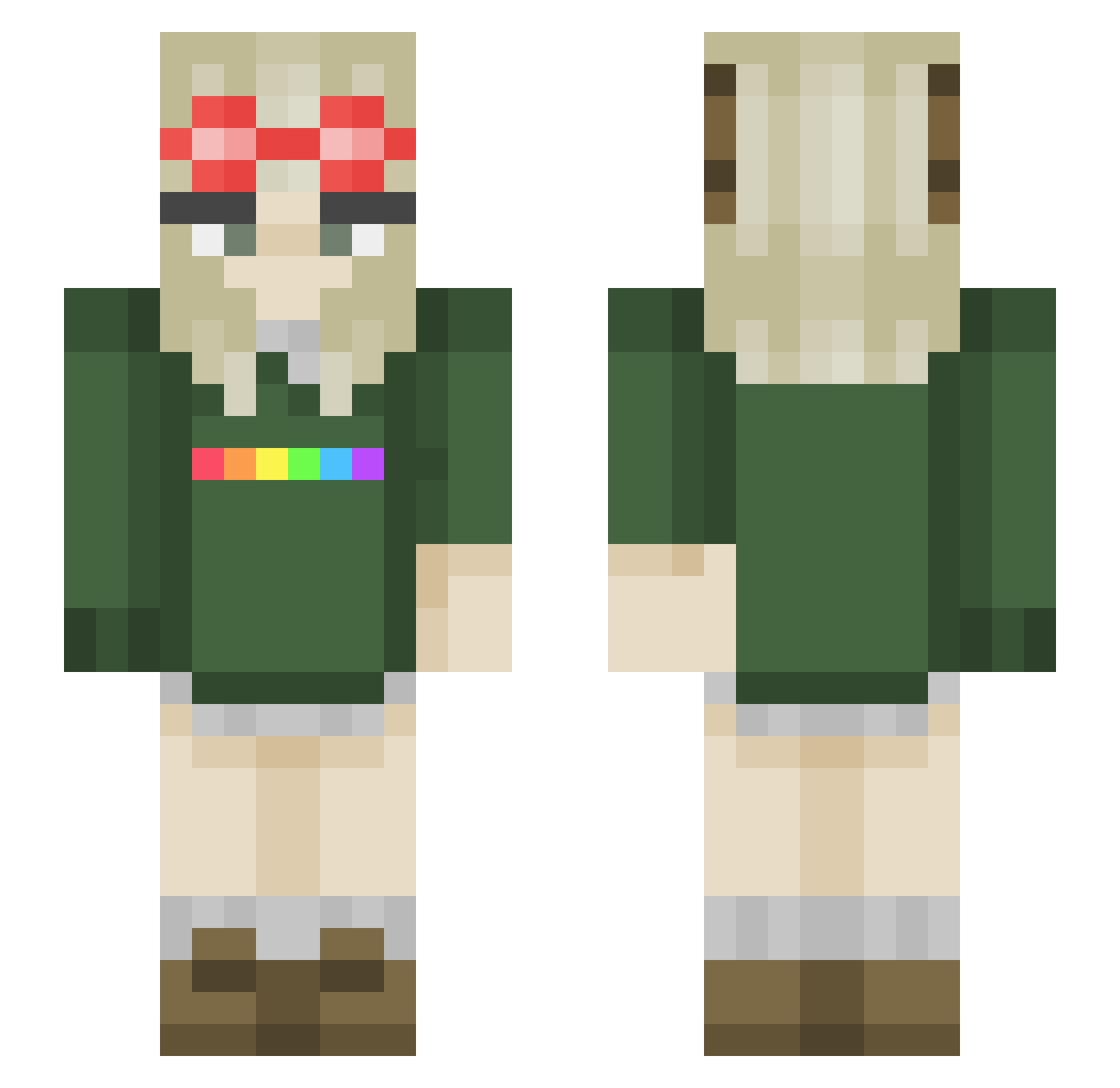 paige963 Minecraft skin, front and back view