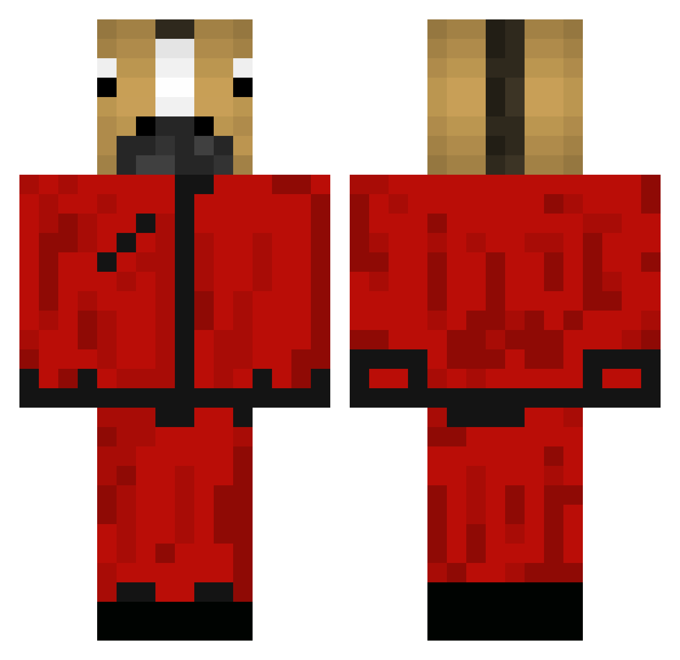 Enzo_Gamer Minecraft skin, front and back view