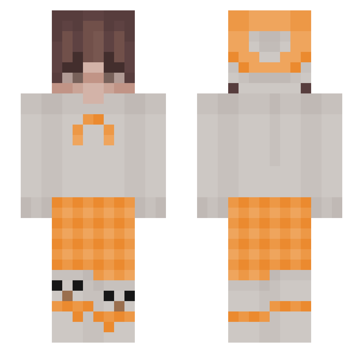 Hmart Minecraft skin, front and back view