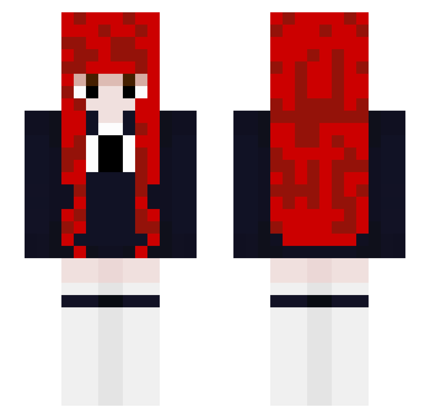 Yusaproxl Minecraft skin, front and back view