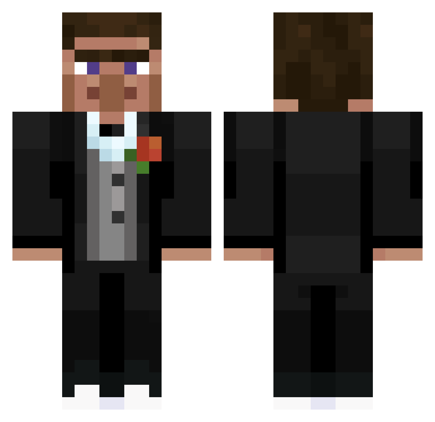 nnjcoo Minecraft skin, front and back view