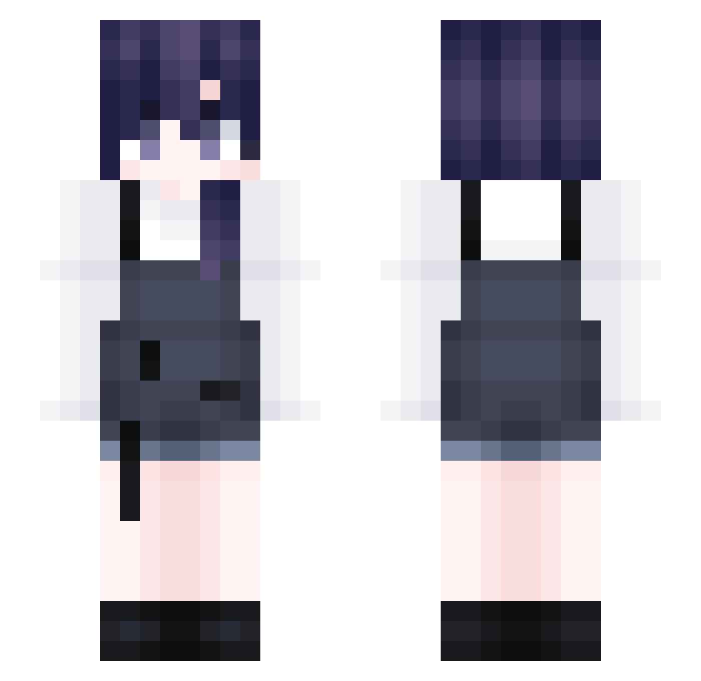 AI_19 Minecraft skin, front and back view