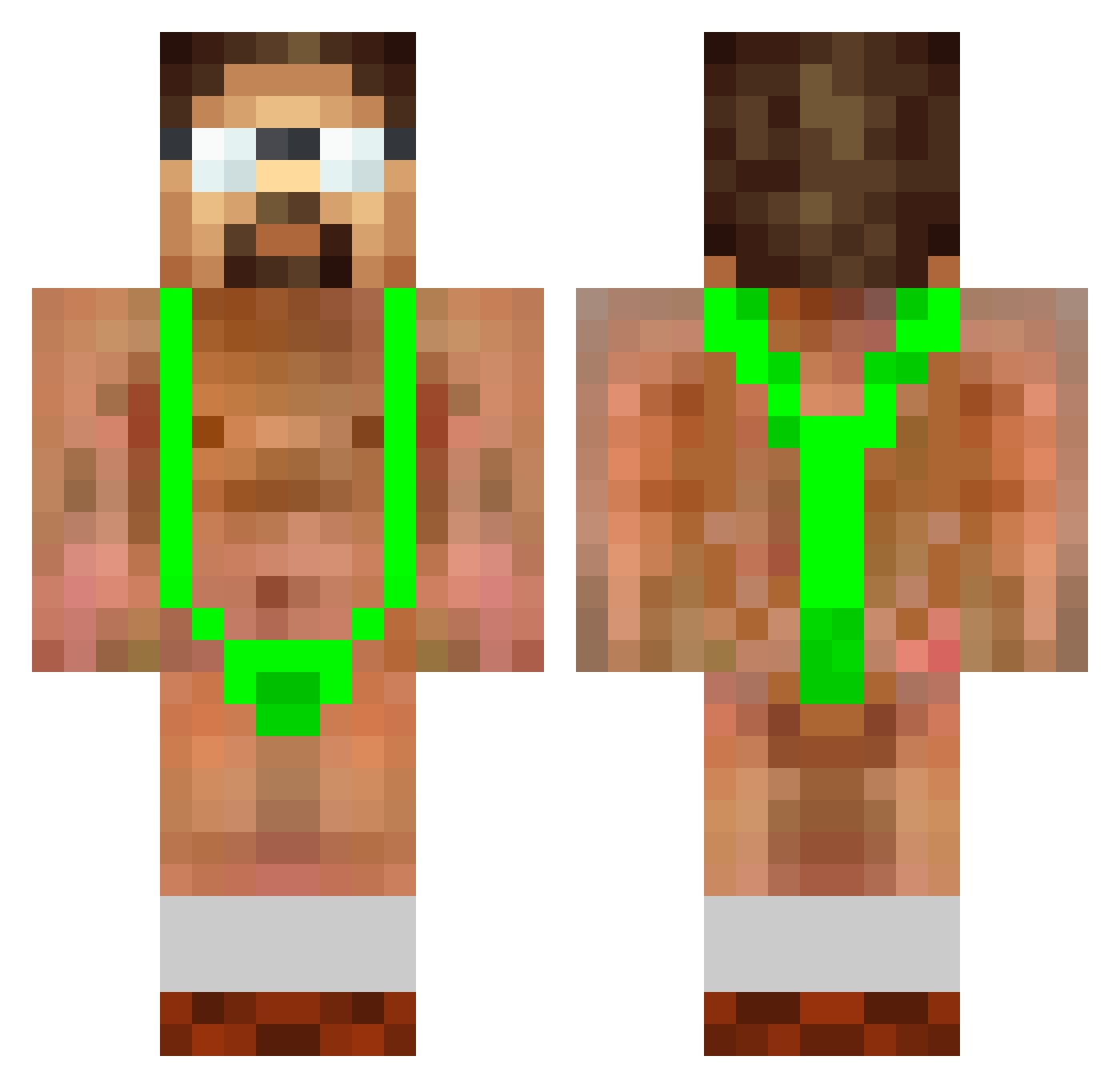 ___Scooby88___ Minecraft skin, front and back view