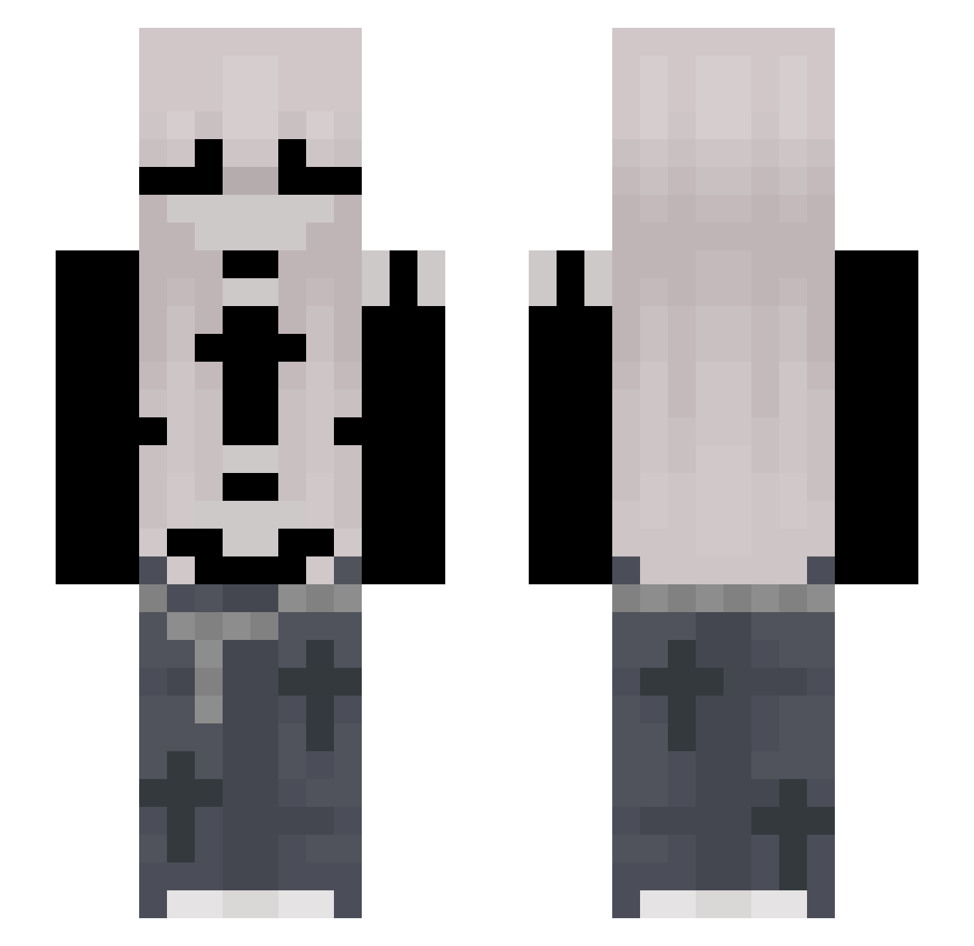 lrkk Minecraft skin, front and back view
