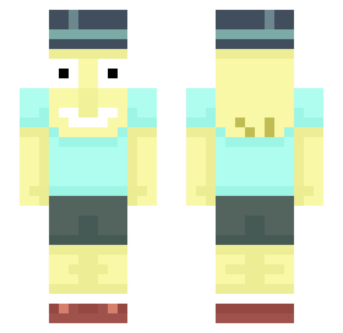 mrglut23 Minecraft skin, front and back view