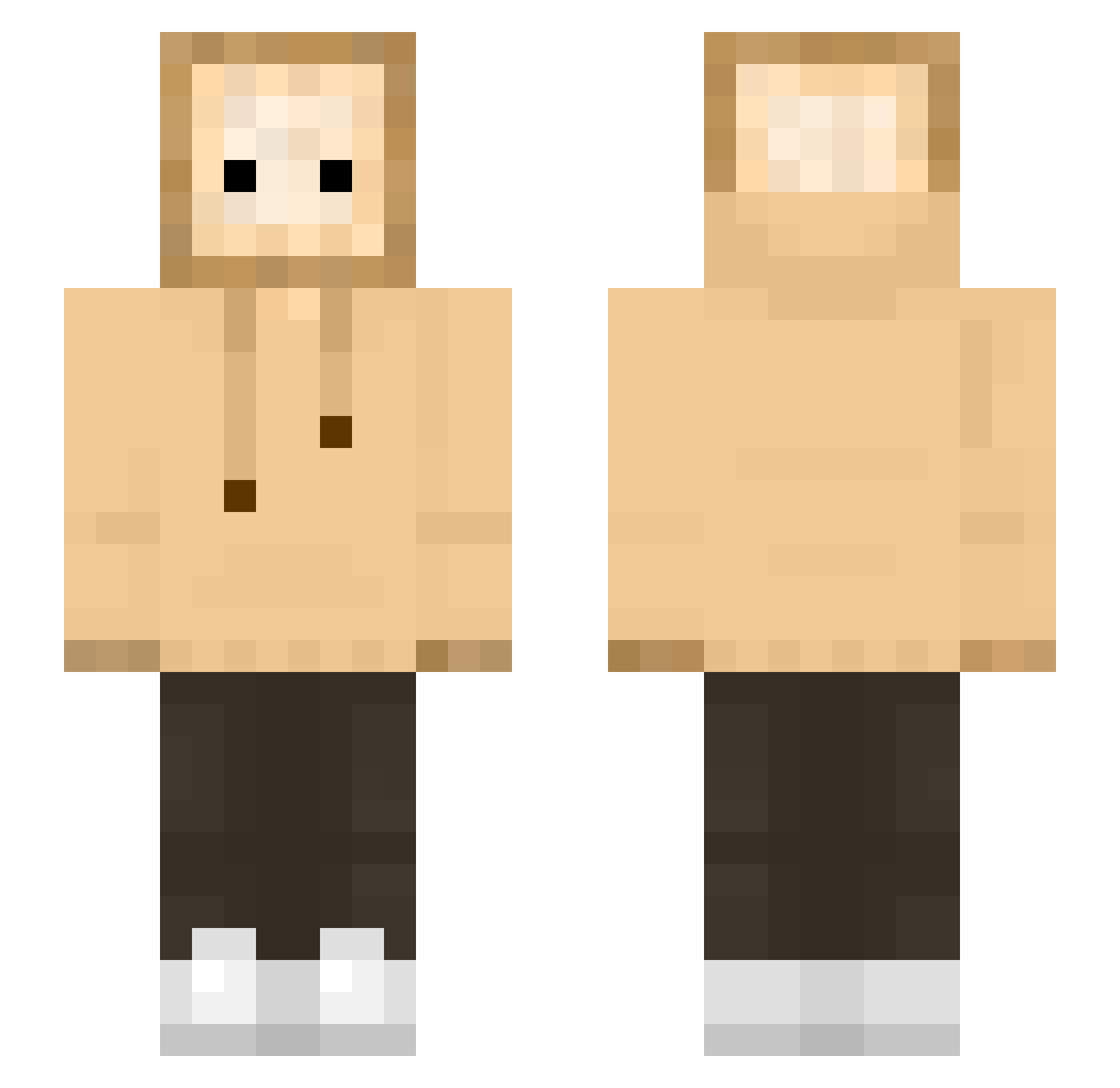 UnawareClodsire Minecraft skin, front and back view
