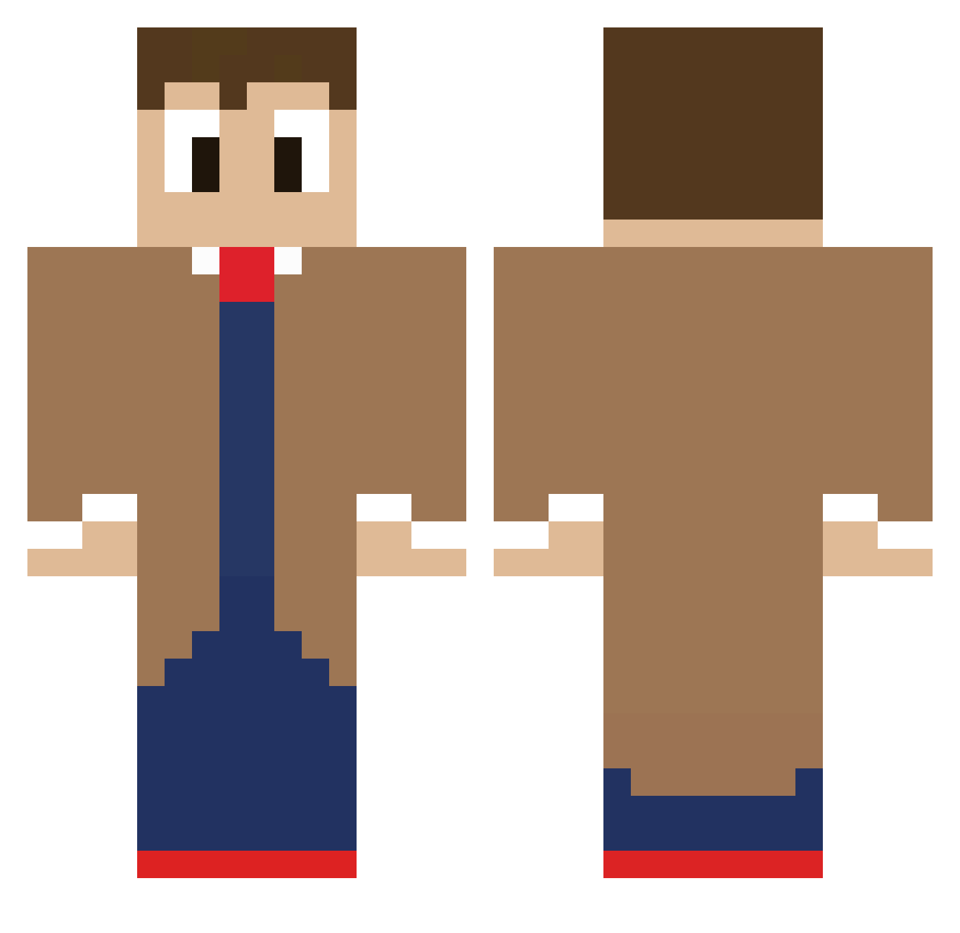 Henrythemax Minecraft skin, front and back view