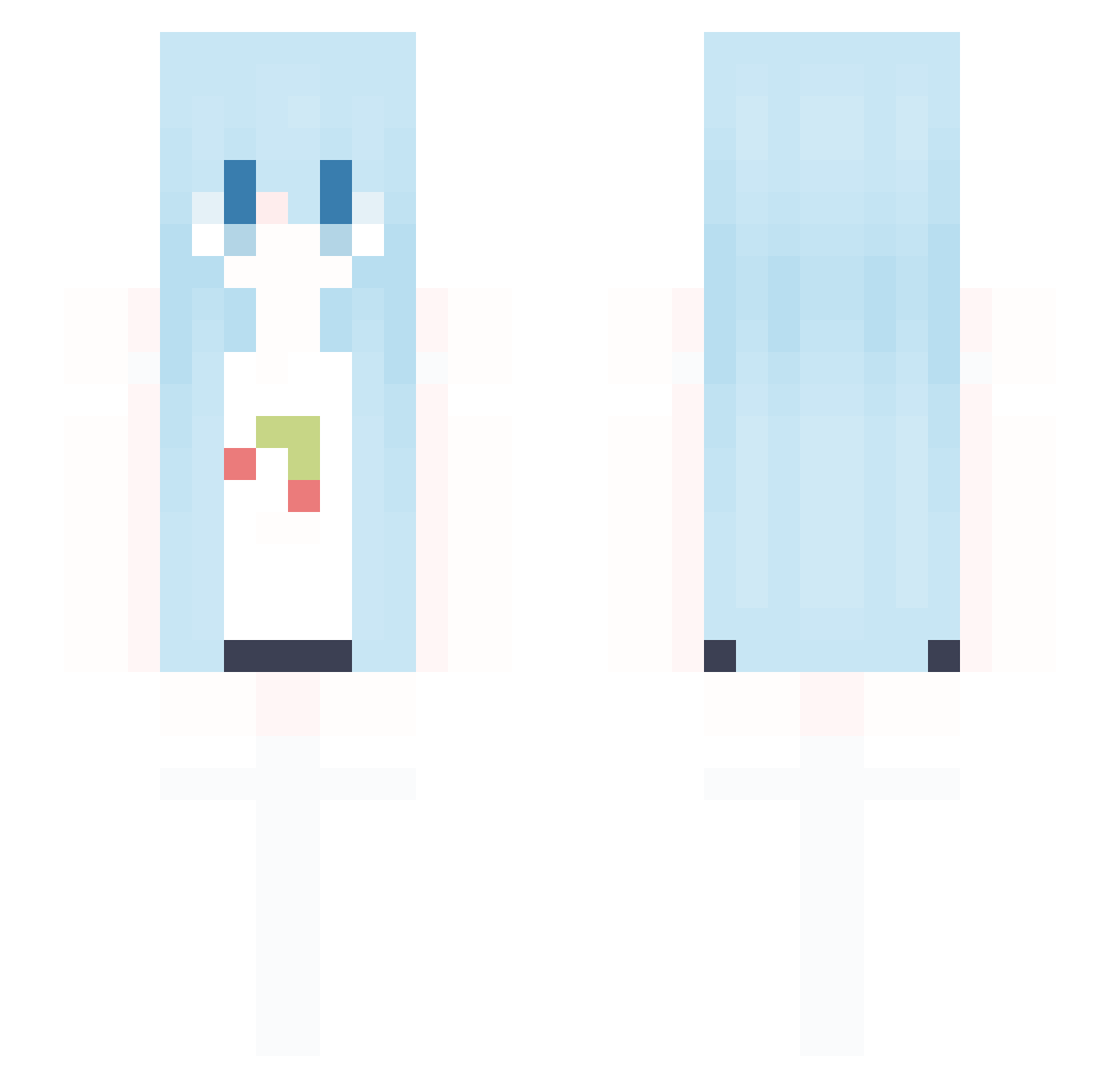 baooie Minecraft skin, front and back view