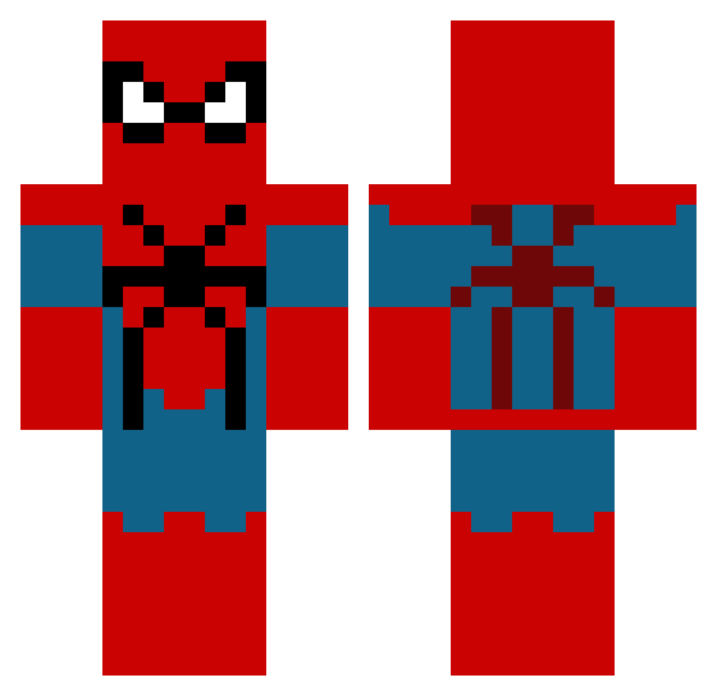 Throated Minecraft skin, front and back view
