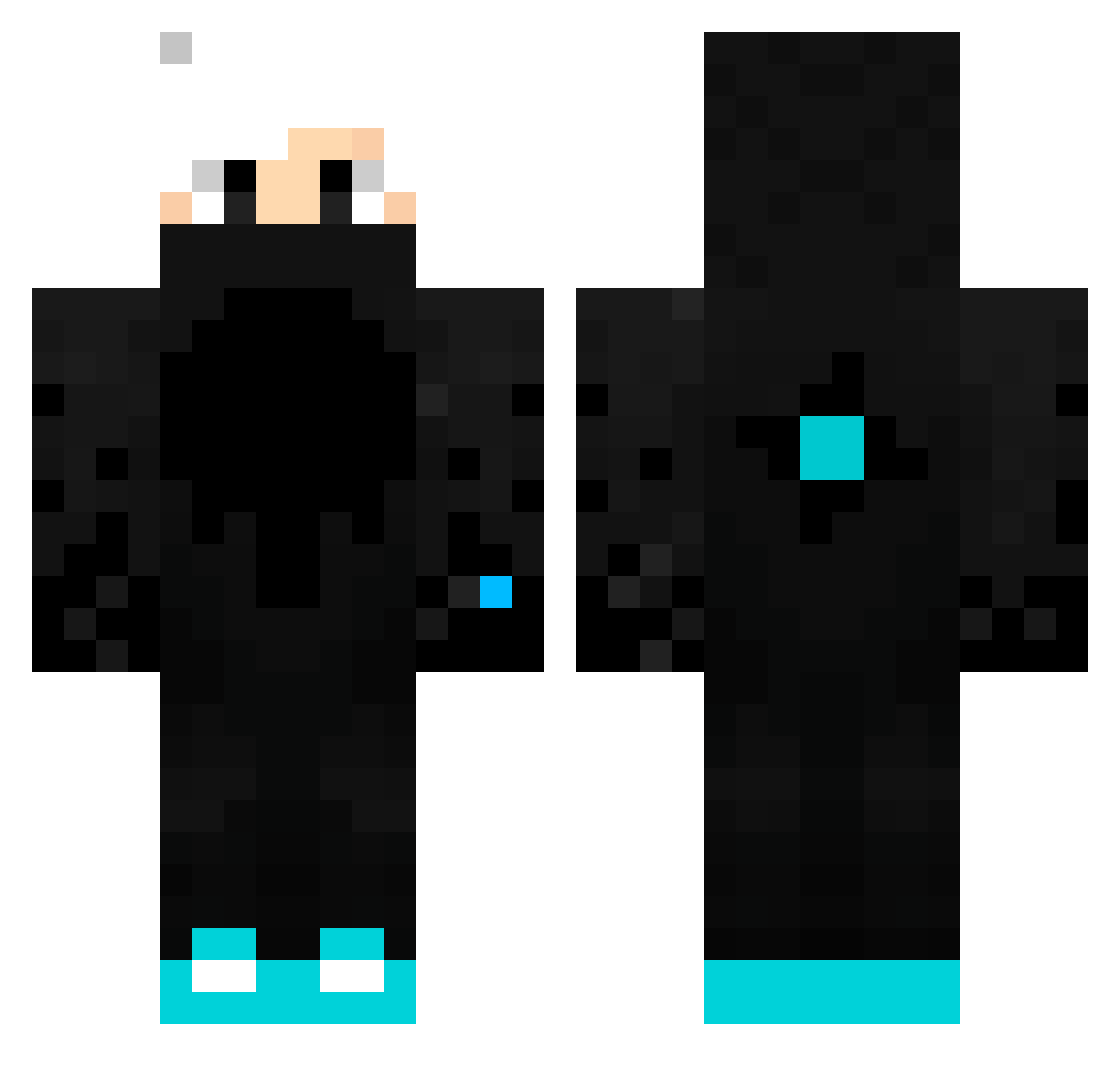 Tubio_ Minecraft skin, front and back view