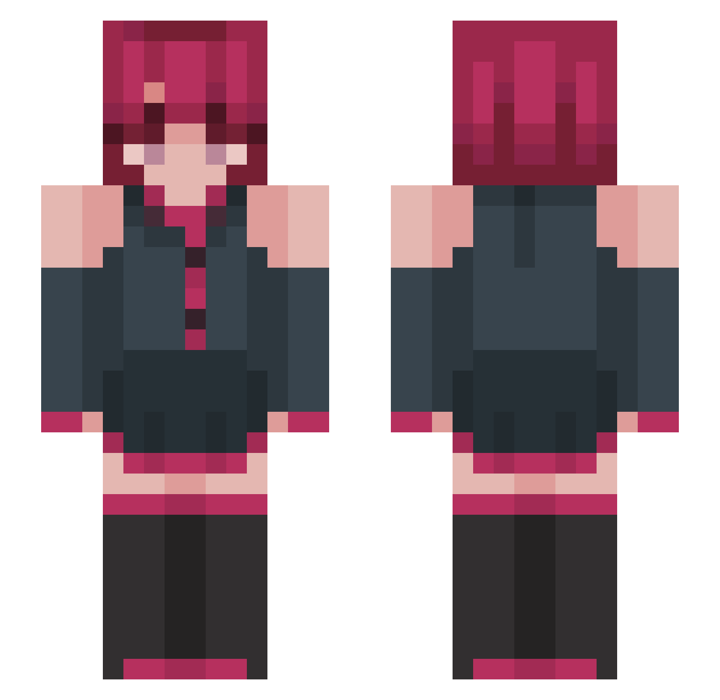 box63487 Minecraft skin, front and back view