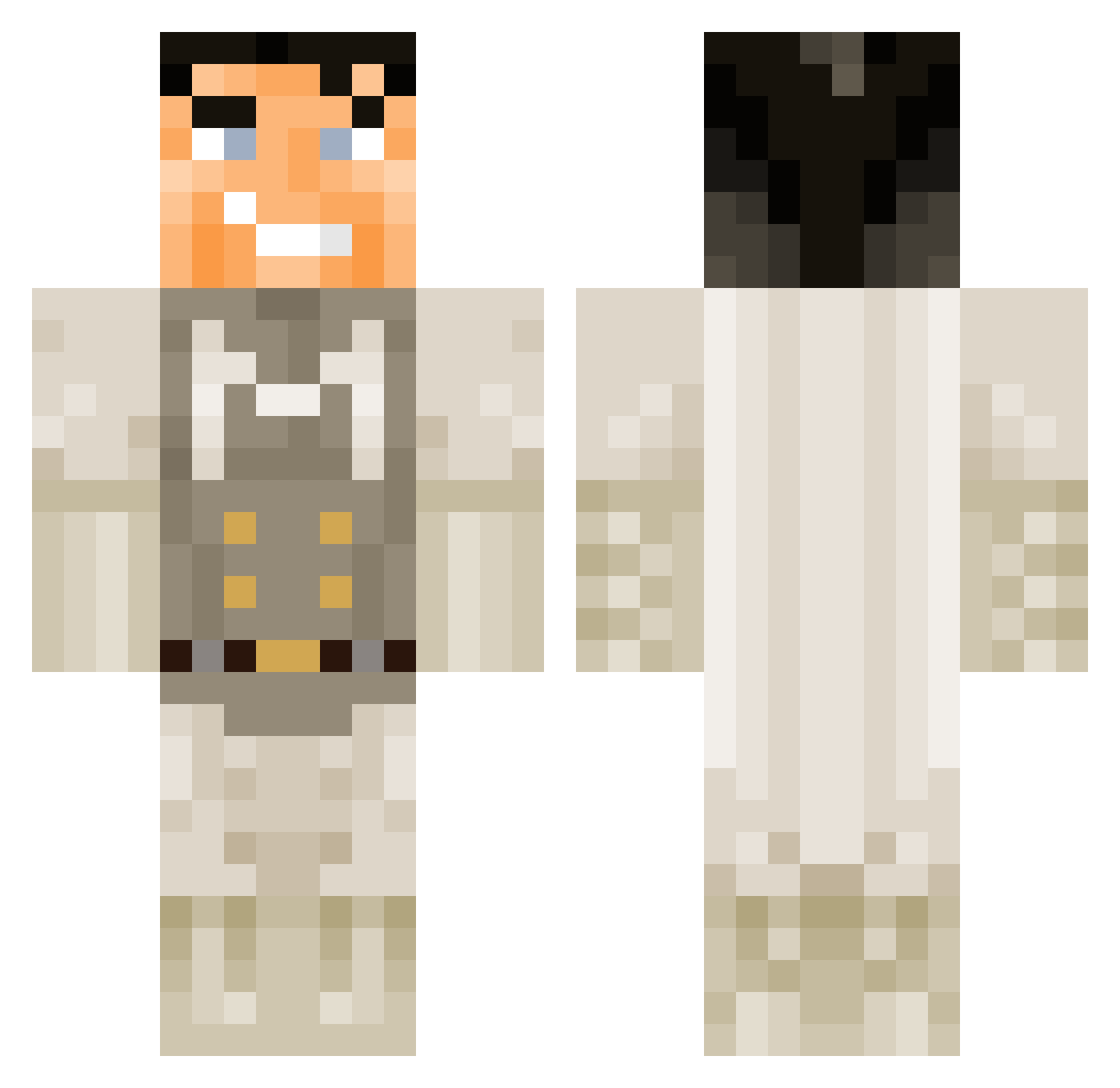 Shiva9751 Minecraft skin, front and back view