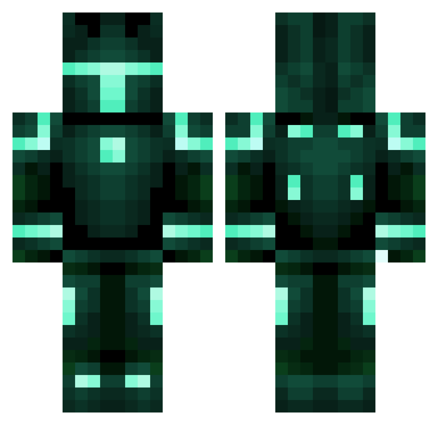 TenGo_ Minecraft skin, front and back view