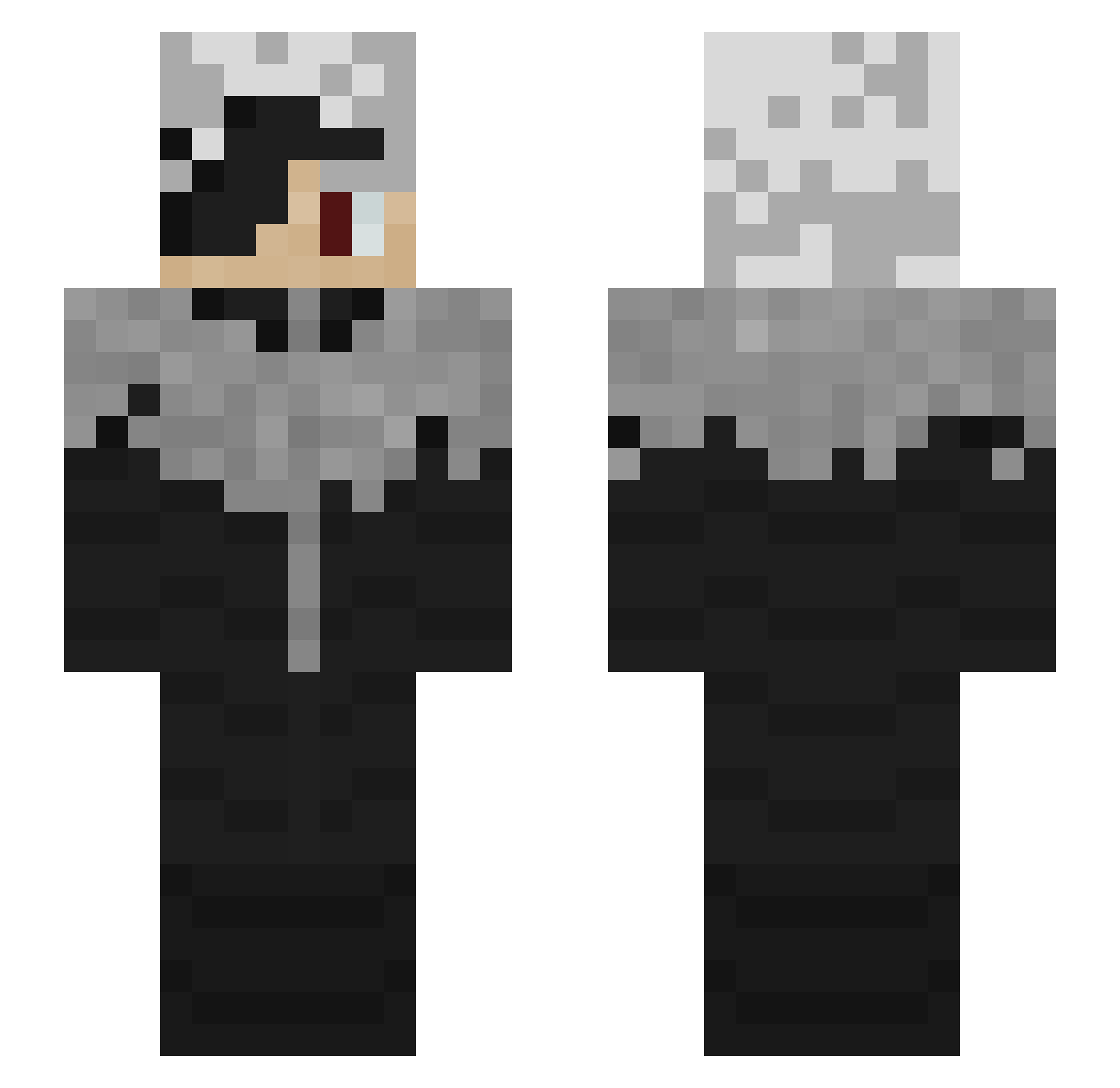 sukkca Minecraft skin, front and back view
