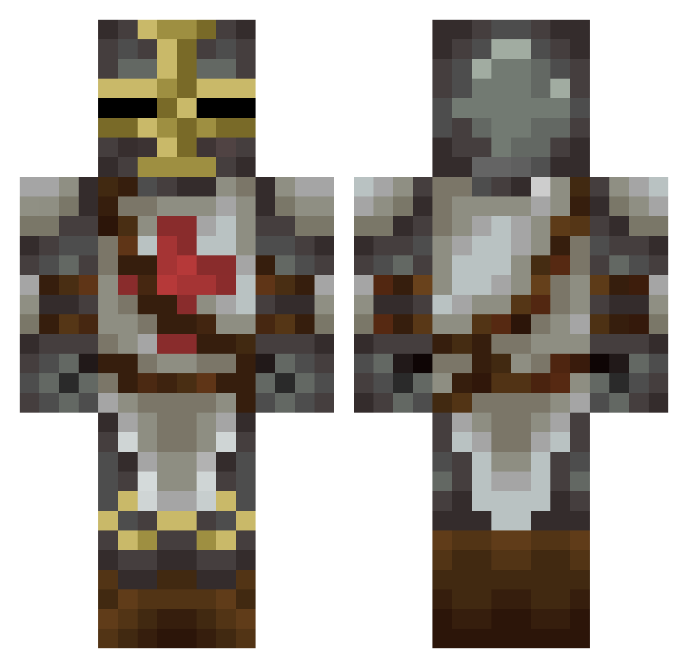 jackfrosty2k Minecraft skin, front and back view