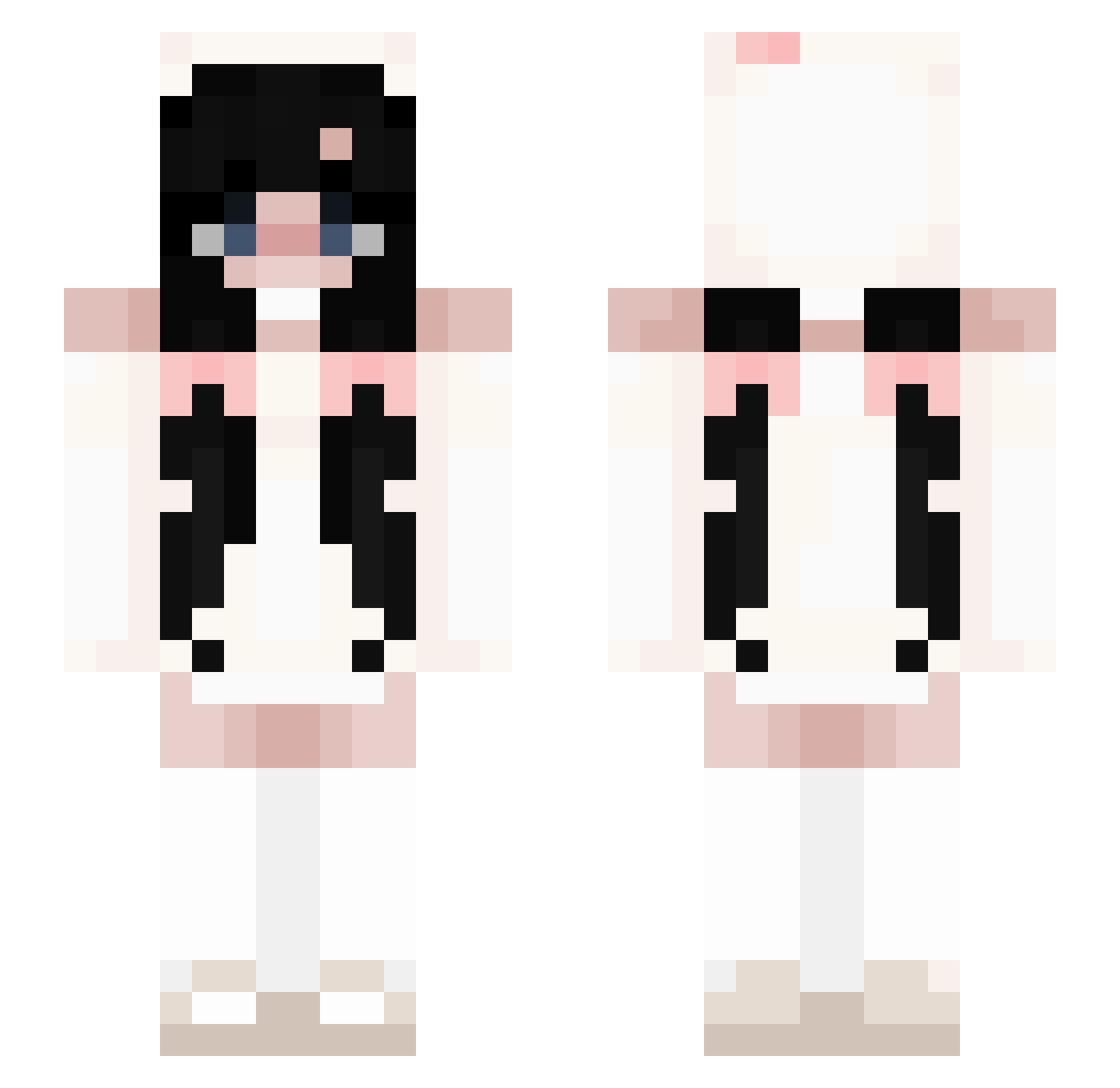 Fairies Minecraft skin, front and back view
