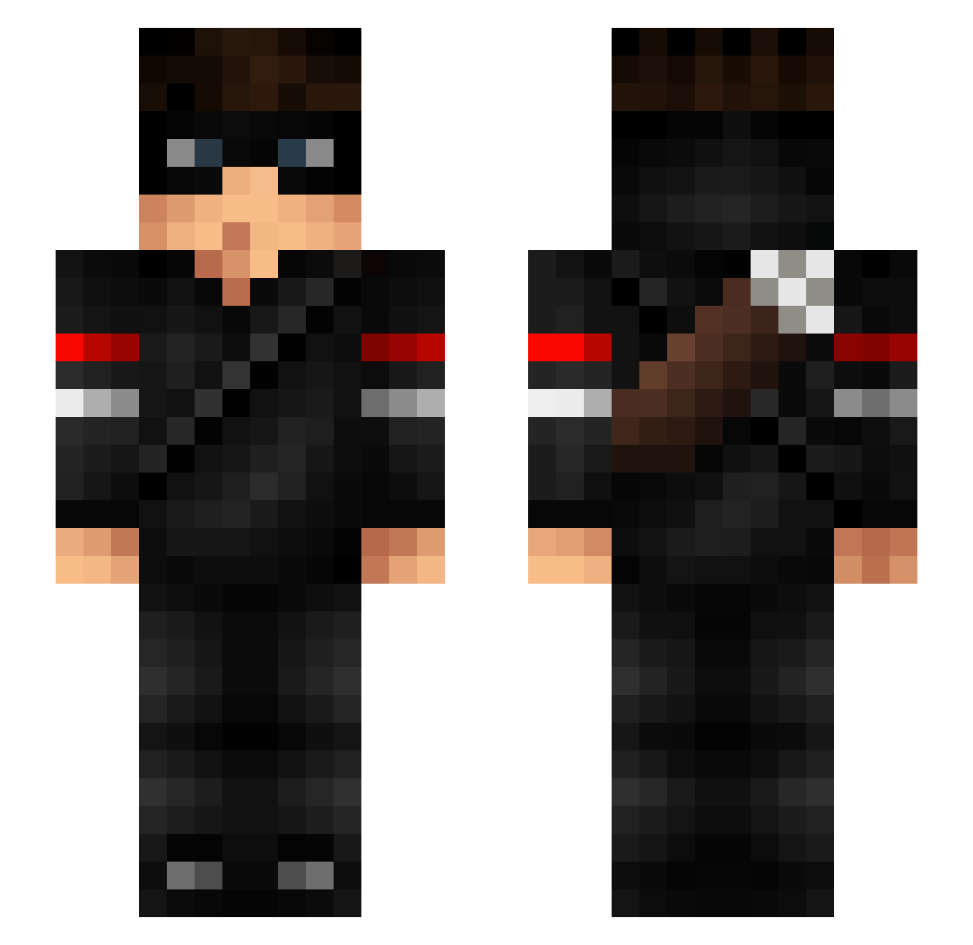 WhoHowWee Minecraft skin, front and back view