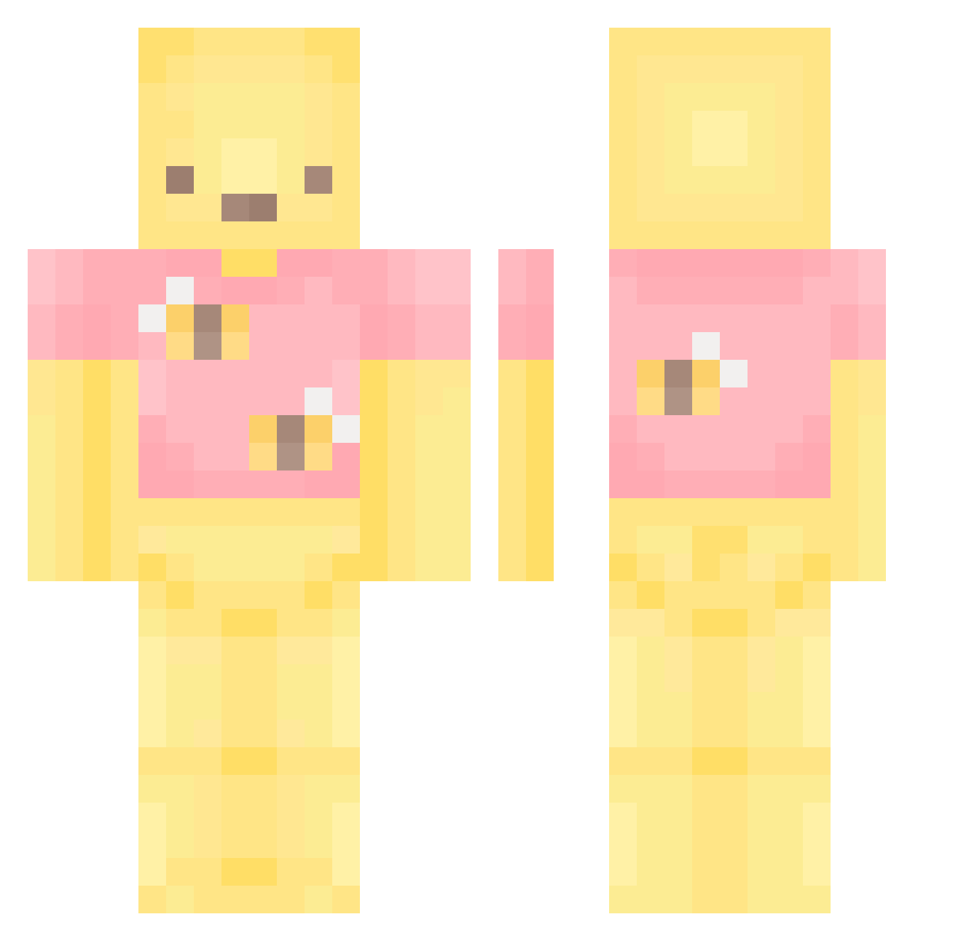 sakooora Minecraft skin, front and back view